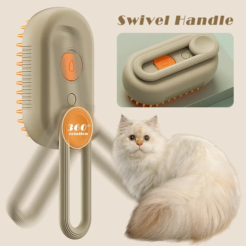 Revolutionize Your Pet Grooming Routine with the 2024 Pet Electric Spray Massage Comb Brush - Efficient, Battery-Powered Hair Removal for Cats and Dogs