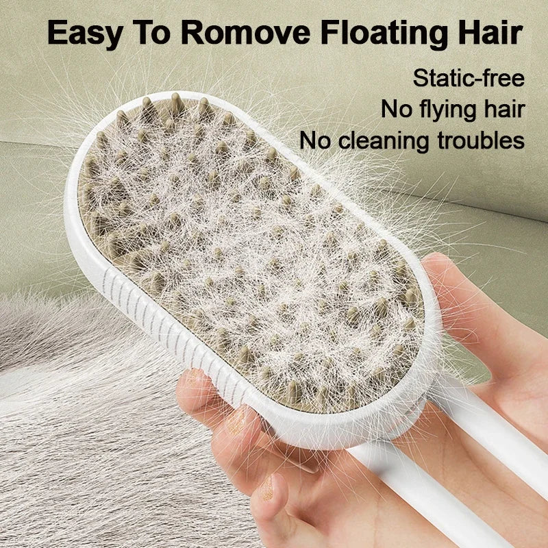 Revolutionize Your Pet Grooming Routine with the 2024 Pet Electric Spray Massage Comb Brush - Efficient, Battery-Powered Hair Removal for Cats and Dogs